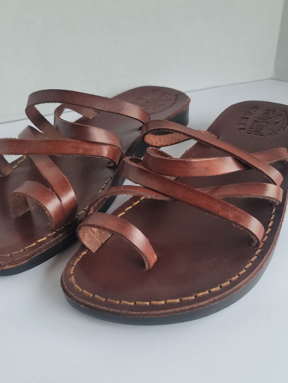 Holy Land Camel Jesus Sandals Leatger Brown Men's Suze 12